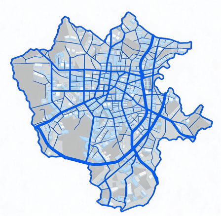 홍성읍 2km 반경 지도